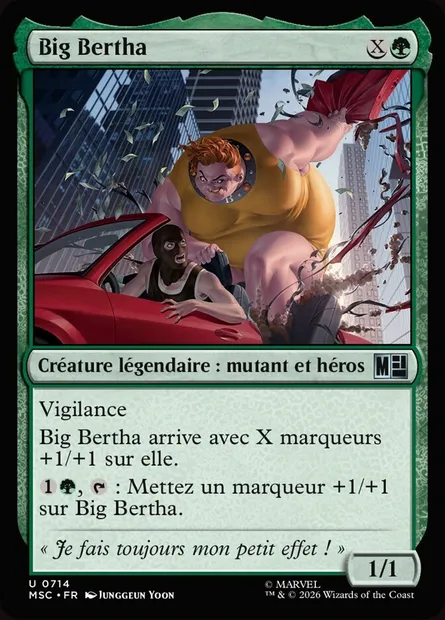 Big Bertha, carte Magic MSC 714 — extension Marvel Super Heroes Commander