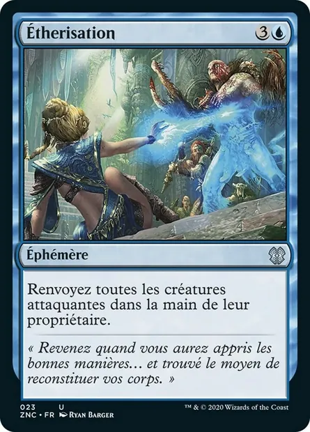 Étherisation, carte Magic ZNC 23 — extension Zendikar Rising Commander