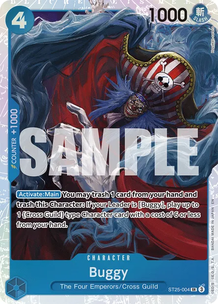 Buggy, One Piece card ST25-004 — BLUE Buggy set