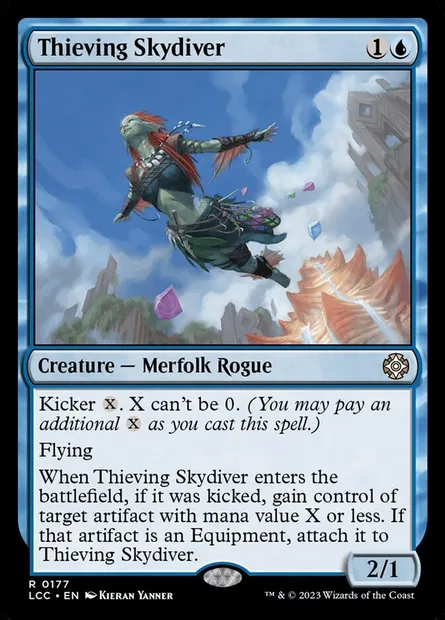 Thieving Skydiver, Magic card LCC 177 — The Lost Caverns of Ixalan Commander set