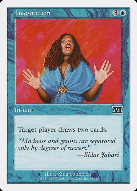 Inspiration, carte Magic 6ED 76 — extension Classic Sixth Edition