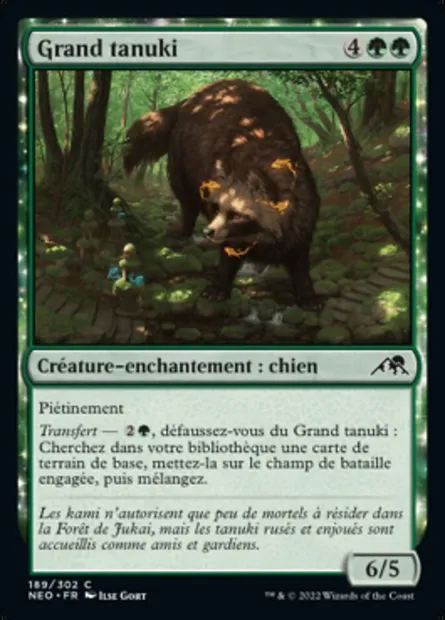 Grand tanuki, carte Magic NEO 189 — extension Kamigawa: La Dynastie Néon