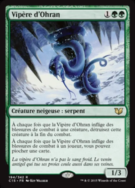 Vipère d'Ohran, carte Magic C15 194 — extension Commander 2015