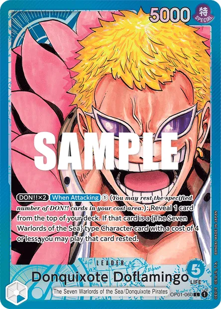Donquixote Doflamingo, One Piece card OP01-060 — ROMANCE DAWN set