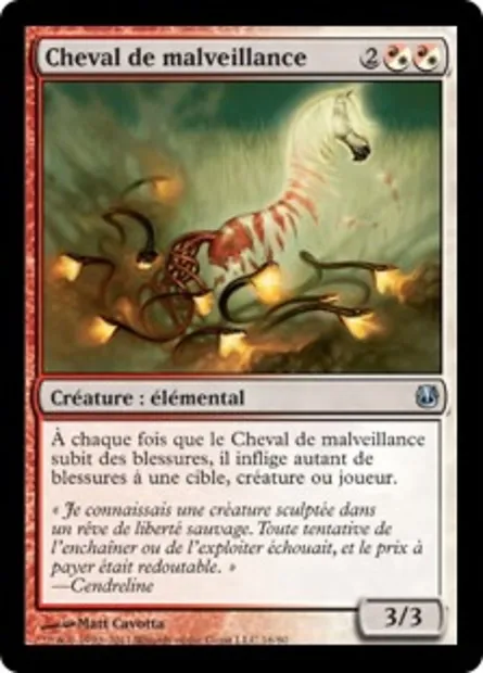 Cheval de malveillance, carte Magic DDH 16 — extension Duel Decks: Ajani vs. Nicol Bolas
