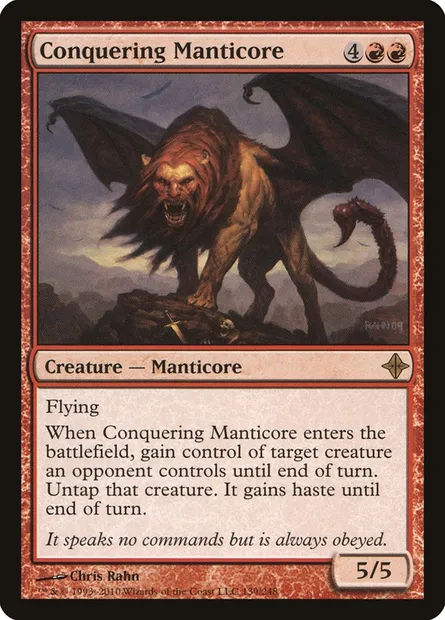 Conquering Manticore, Magic card ROE 139 — Rise of the Eldrazi set