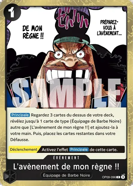 L'avènement de mon règne !!, carte One Piece OP09-096 — extension LES NOUVEAUX EMPEREURS
