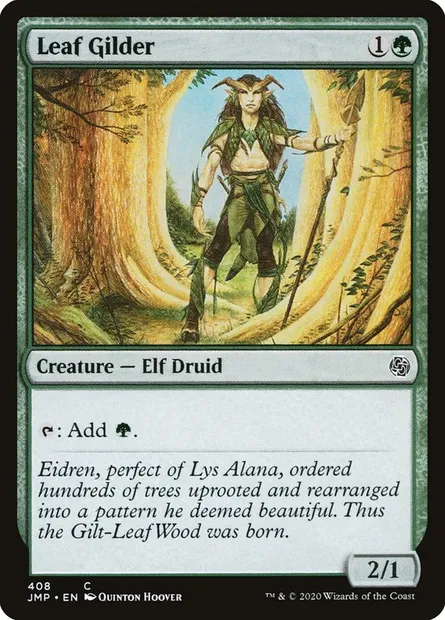 Leaf Gilder, Magic card JMP 408 — Jumpstart set