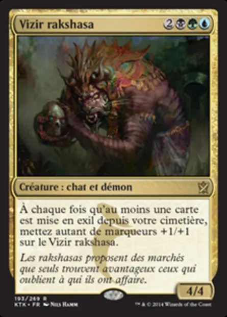 Vizir rakshasa, carte Magic KTK 193 — extension Les Khans de Tarkir