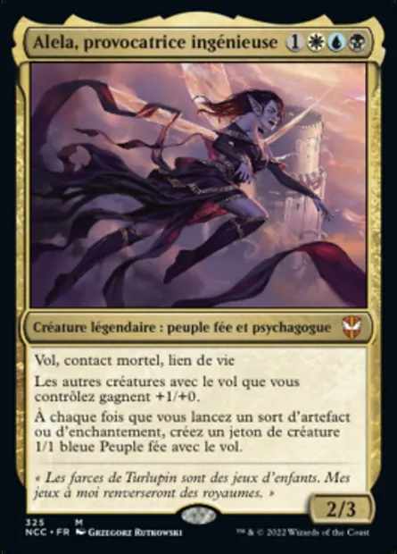 Alela, provocatrice ingénieuse, carte Magic NCC 325 — extension New Capenna Commander
