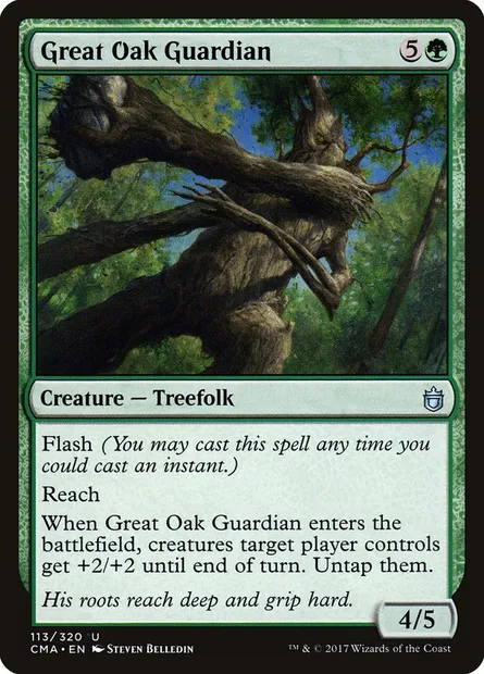 Great Oak Guardian, Magic card CMA 113 — Commander Anthology set