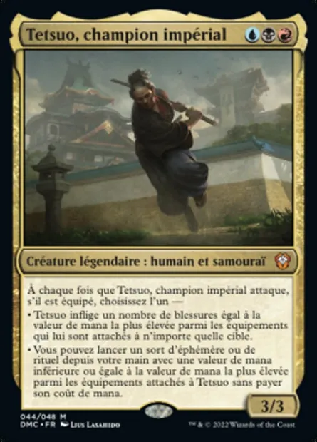 Tetsuo, champion impérial, carte Magic DMC 44 — extension Dominaria United Commander