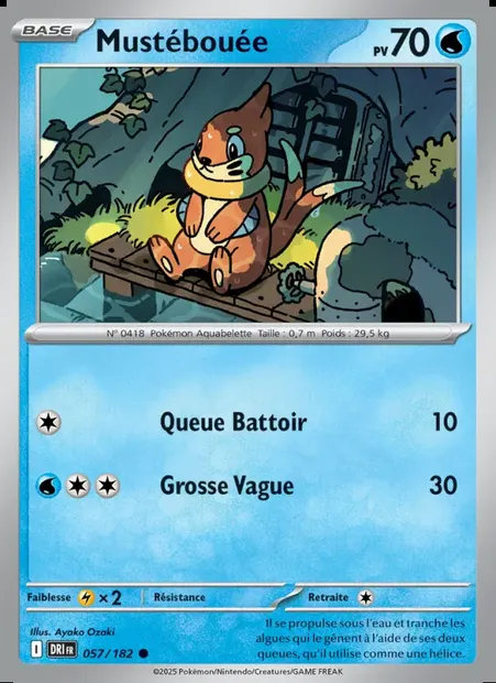 Mustébouée, carte Pokémon DRI 057 — extension Rivalités Destinées