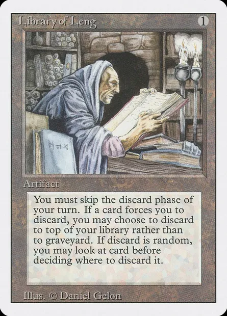 Bibliothèque de Leng, carte Magic 3ED 261 — extension Revised Edition