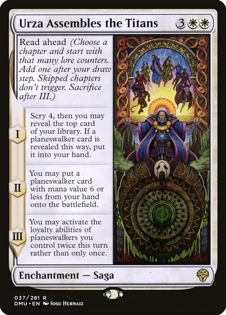 Urza Assembles the Titans, Magic card DMU 37 — Dominaria United set