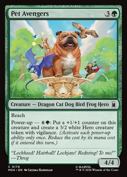 Pet Avengers, Magic card MSH 178 — Marvel Super Heroes set