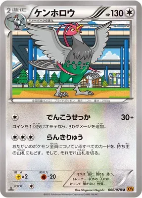 Unfezant, Pokémon card XY6 066 — Emerald Break set