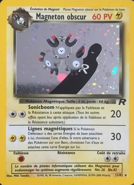 Magneton obscur, carte Pokémon TR 11 — extension Team Rocket