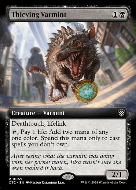 Thieving Varmint, Magic card OTC 59 — Outlaws of Thunder Junction Commander set