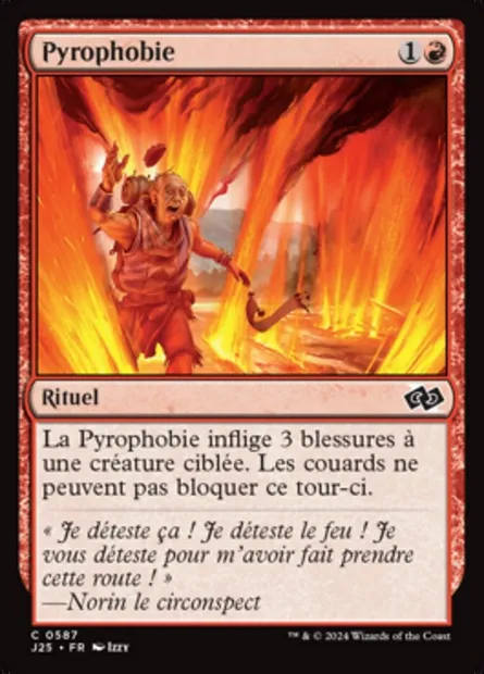 Pyrophobie, carte Magic J25 587 — extension Foundations Jumpstart