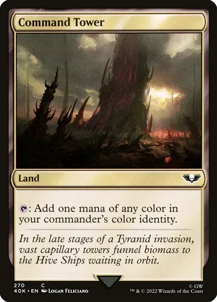 Command Tower, Magic card 40K 270 — Warhammer 40,000 Commander set