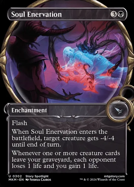 Soul Enervation, Magic card MKM 302 — Murders at Karlov Manor set