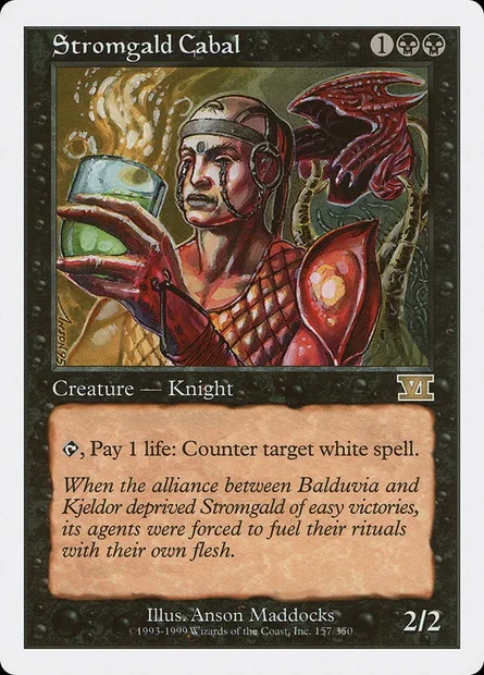 Stromgald Cabal, Magic card 6ED 157 — Classic Sixth Edition set