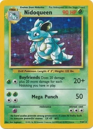 Nidoqueen, carte Pokémon ERR 007 — extension Pokémon Misprints
