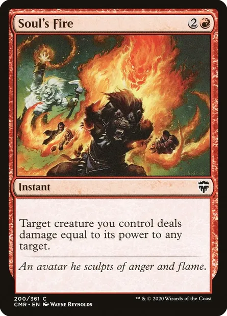 Soul's Fire, Magic card CMR 200 — Commander Legends set