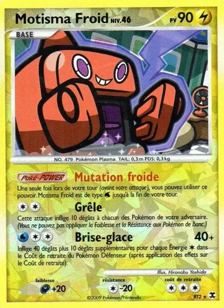Motisma Froid Niv. 46, carte Pokémon RR RT2 — extension Rivaux Émergeants