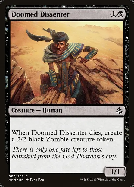 Doomed Dissenter, Magic card AKH 87 — Amonkhet set
