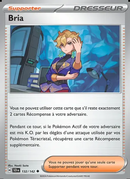 Bria, carte Pokémon SCR 132 — extension Couronne Stellaire