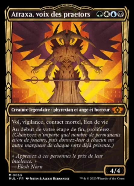 Atraxa, voix des praetors, carte Magic MUL 33 — extension Multiverse Legends