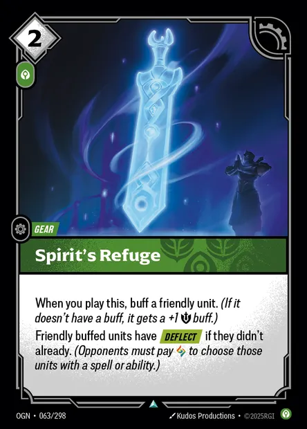 Spirit's Refuge, carte Riftbound OGN 063 — extension Origins