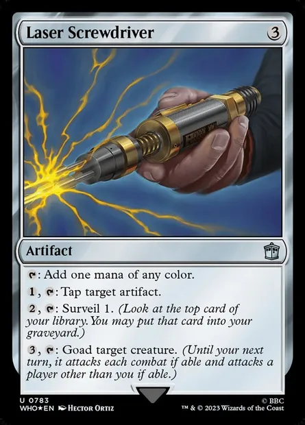 Laser Screwdriver, Magic card WHO 783 — Doctor Who set