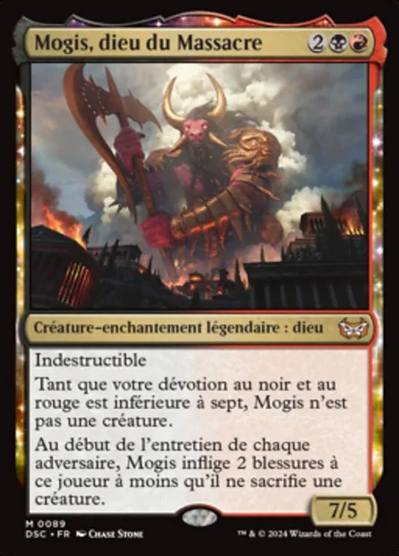 Mogis, dieu du Massacre, carte Magic DSC 89 — extension Duskmourn: House of Horror Commander