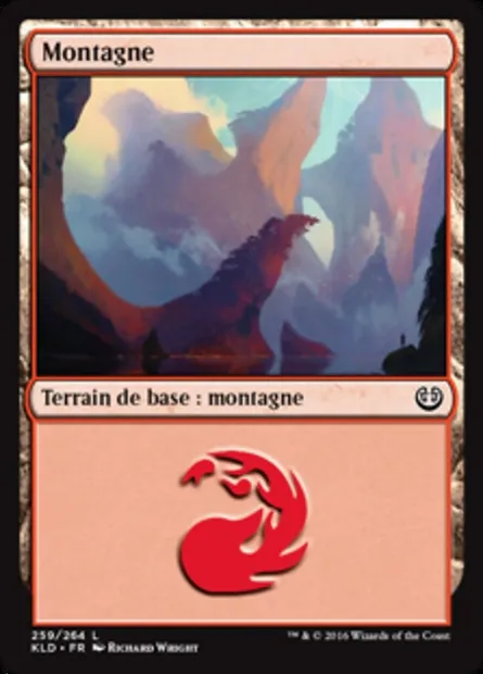 Montagne, carte Magic KLD 259 — extension Kaladesh