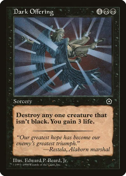 Dark Offering, Magic card P02 72 — Portal Second Age set