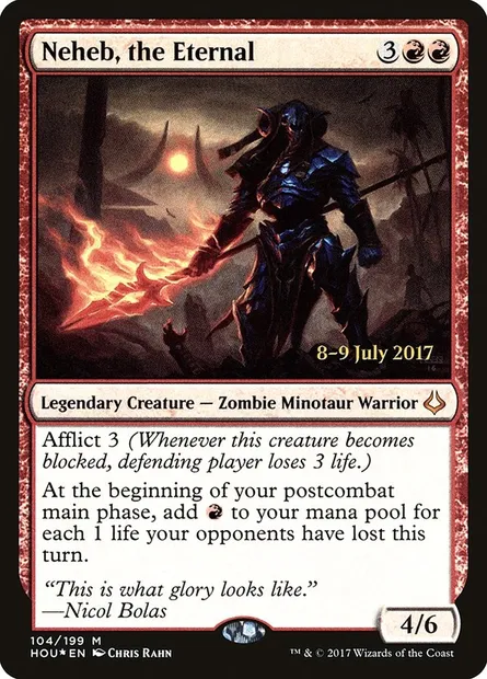 Neheb, l'Éternel, carte Magic PHOU 104s — extension Hour of Devastation Promos