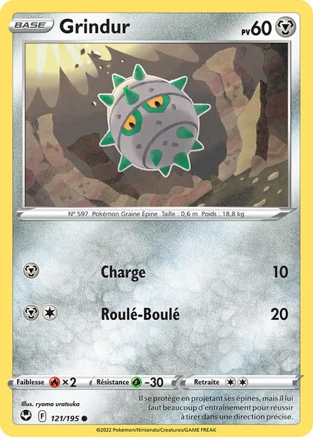 Grindur, carte Pokémon SIT 121 — extension Tempête Argentée