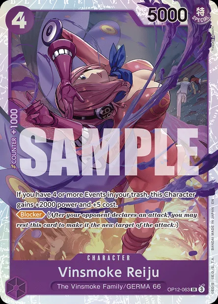 Vinsmoke Reiju, One Piece card OP12-063 — LEGACY OF THE MASTER set
