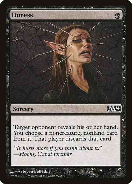 Duress, Magic card M14 97 — Magic 2014 set