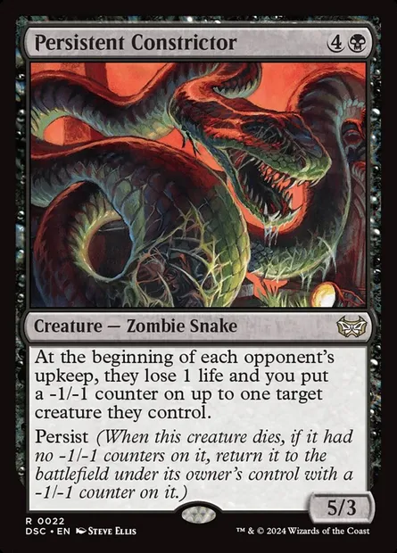 Persistent Constrictor, Magic card DSC 22 — Duskmourn: House of Horror Commander set