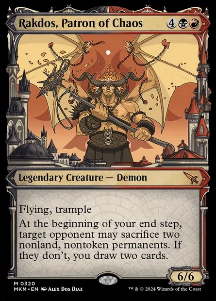 Rakdos, Patron of Chaos, Magic card MKM 320 — Murders at Karlov Manor set