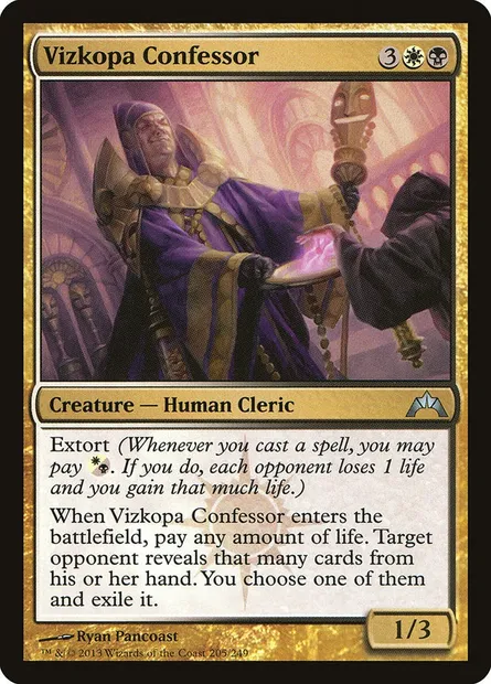 Vizkopa Confessor, Magic card GTC 205 — Gatecrash set