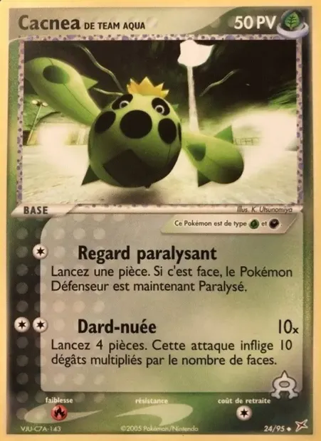 Cacnea de Team Aqua, carte Pokémon MA 24 — extension EX Team Magma vs Team Aqua