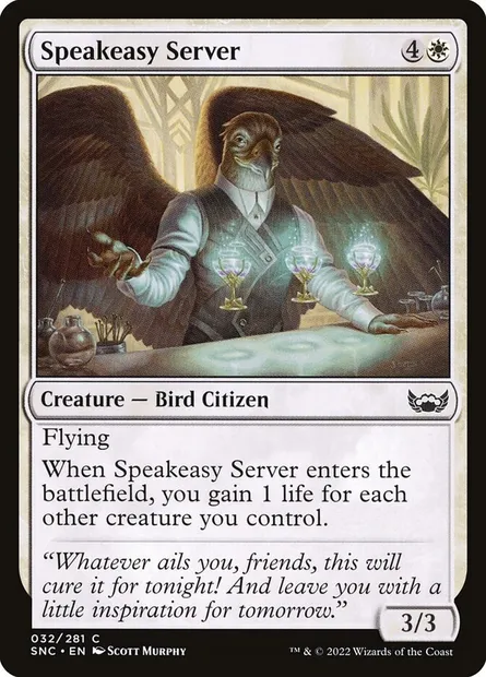 Speakeasy Server, Magic card SNC 32 — Streets of New Capenna set