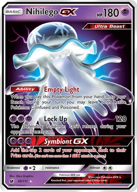 Nihilego GX, Pokémon card CIN 49 — Crimson Invasion set