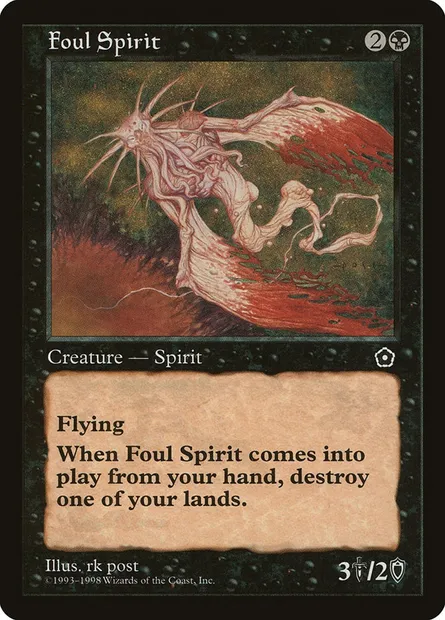 Esprit flétri, carte Magic P02 73 — extension Portal Second Age