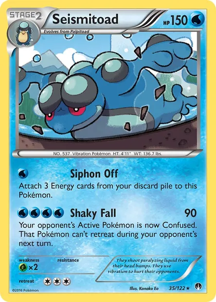 Seismitoad, Pokémon card BKP 35 — BREAKpoint set